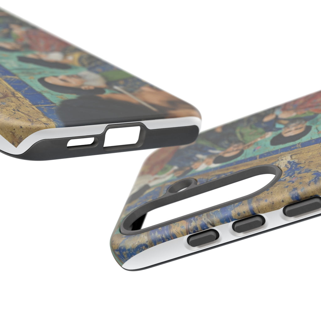 Religious Mosaic Phone Case — Vintage Shrine Scene Protective Hard Case