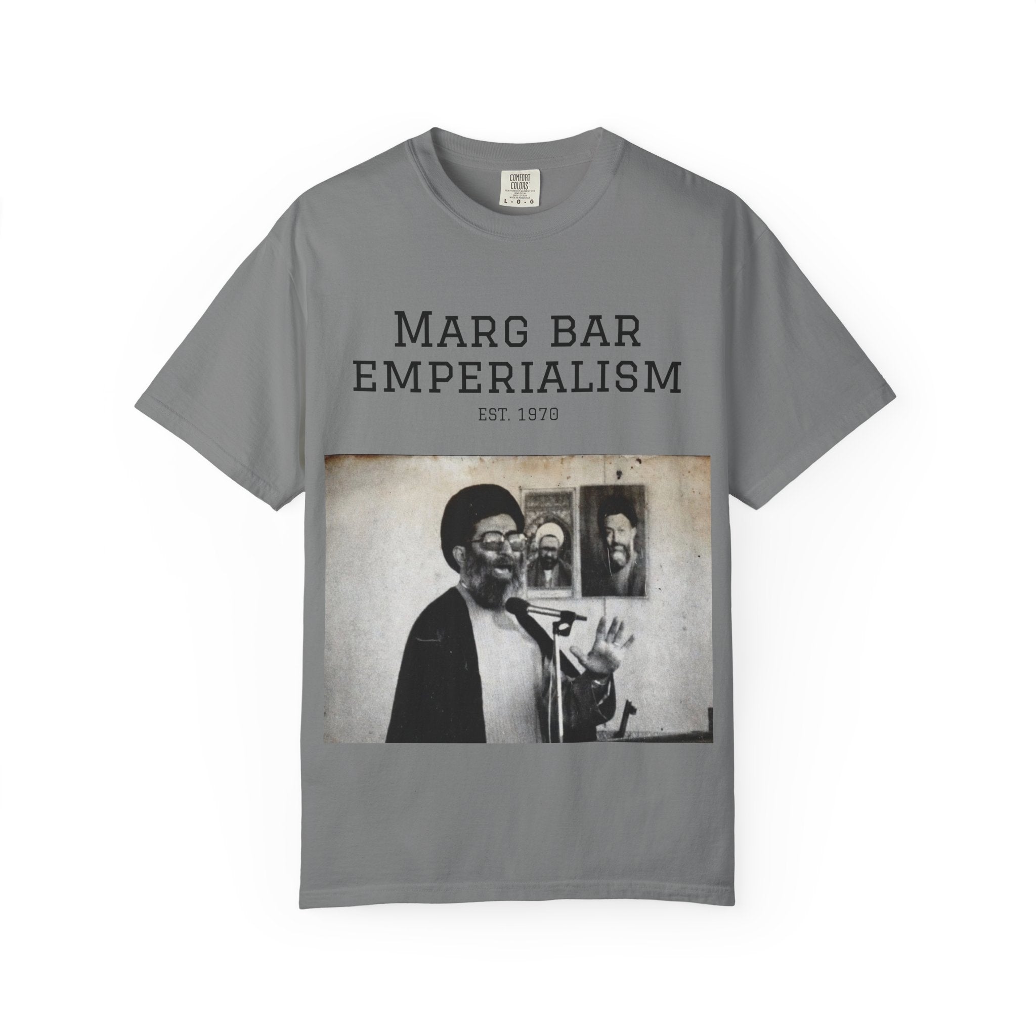 Marg Bar Emperialism Graphic T-Shirt — Vintage Protest Photo Tee