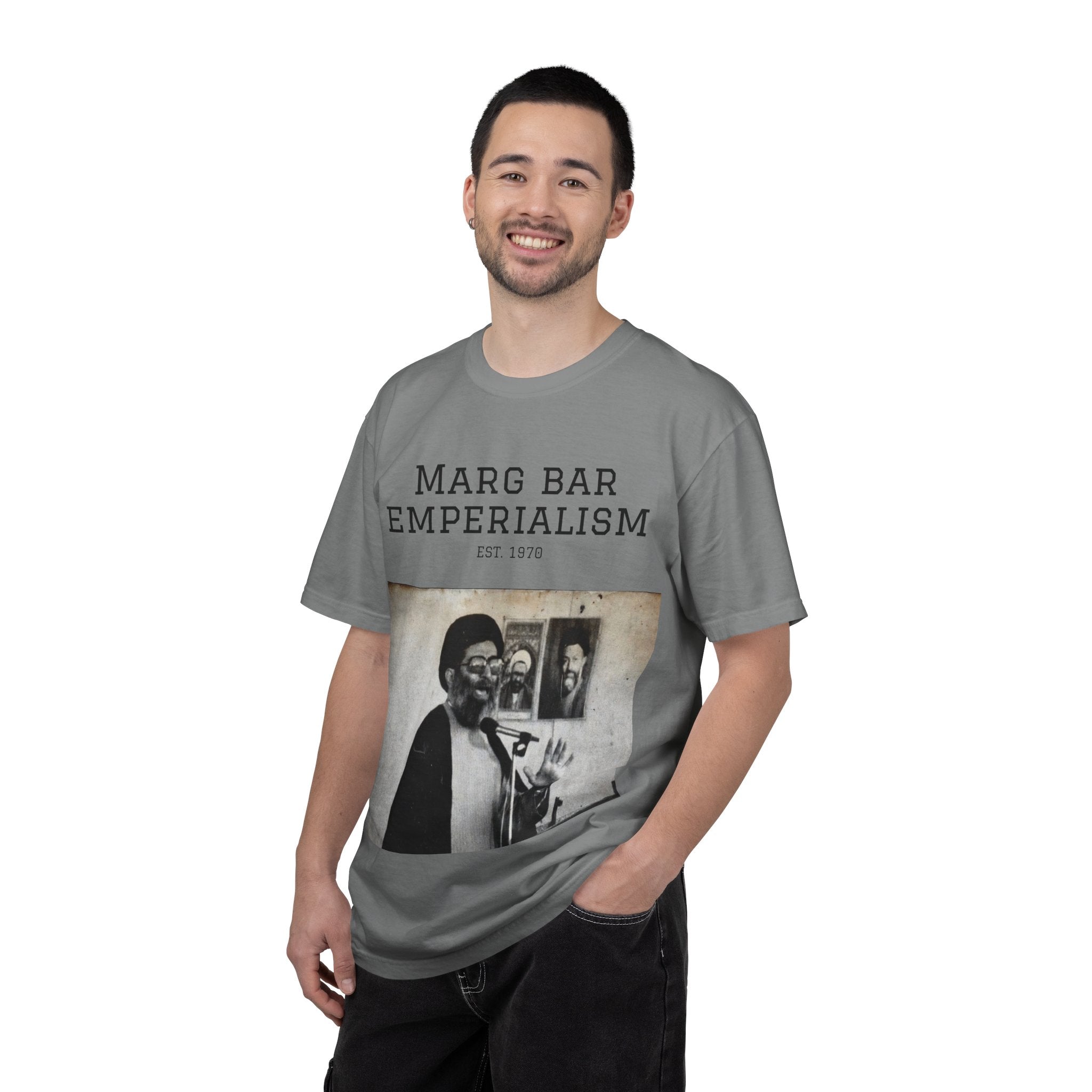 Marg Bar Emperialism Graphic T-Shirt — Vintage Protest Photo Tee