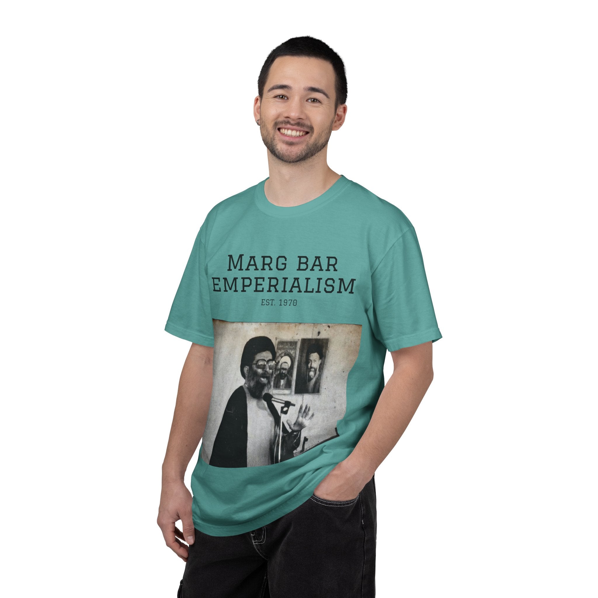 Marg Bar Emperialism Graphic T-Shirt — Vintage Protest Photo Tee