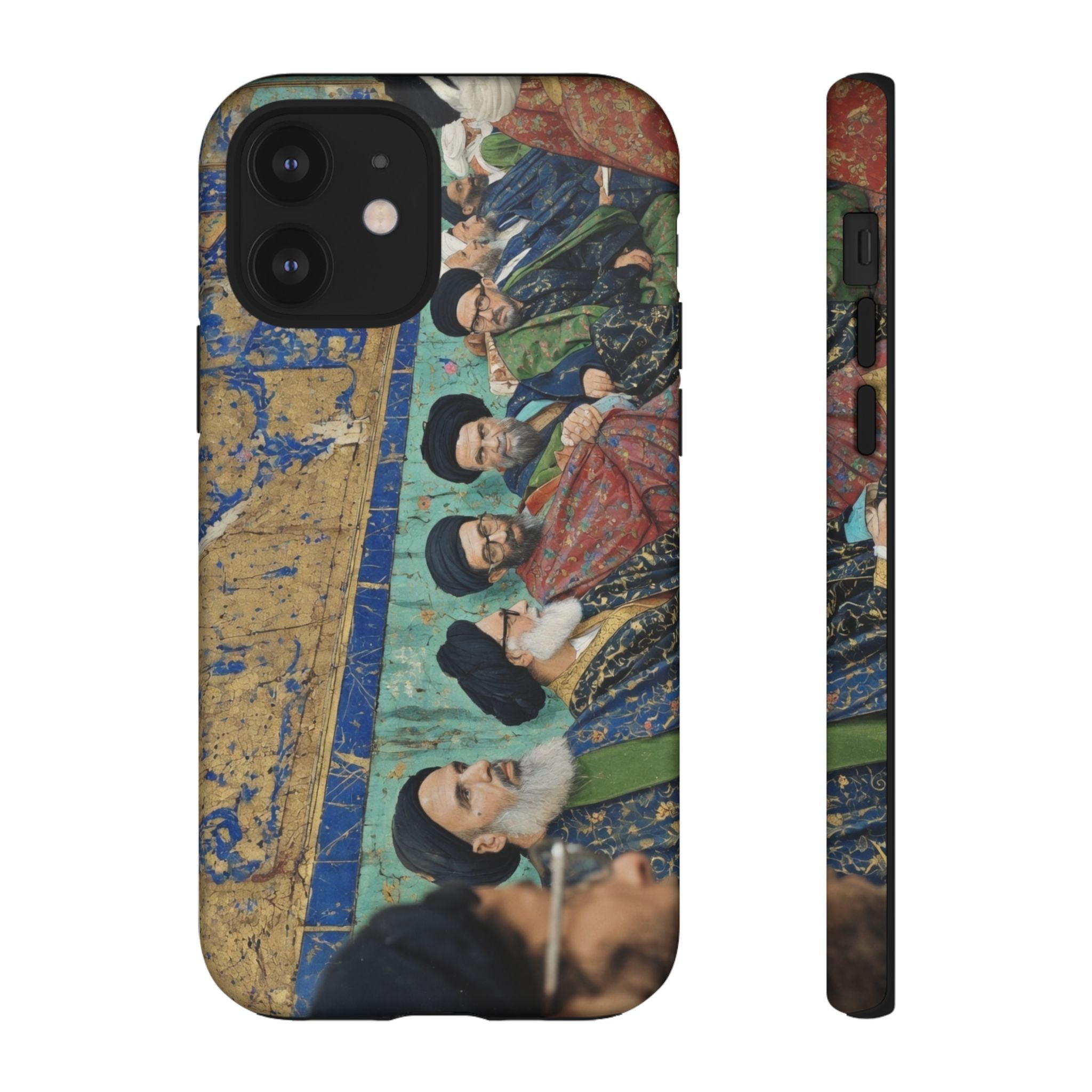 Religious Mosaic Phone Case — Vintage Shrine Scene Protective Hard Case