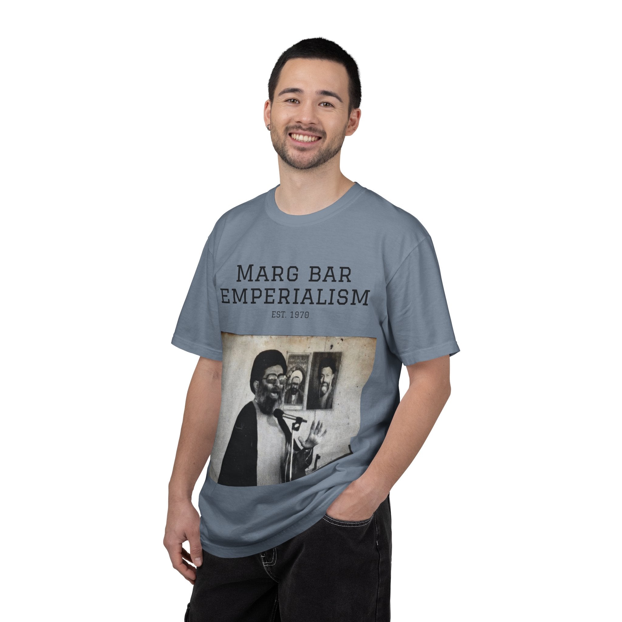 Marg Bar Emperialism Graphic T-Shirt — Vintage Protest Photo Tee