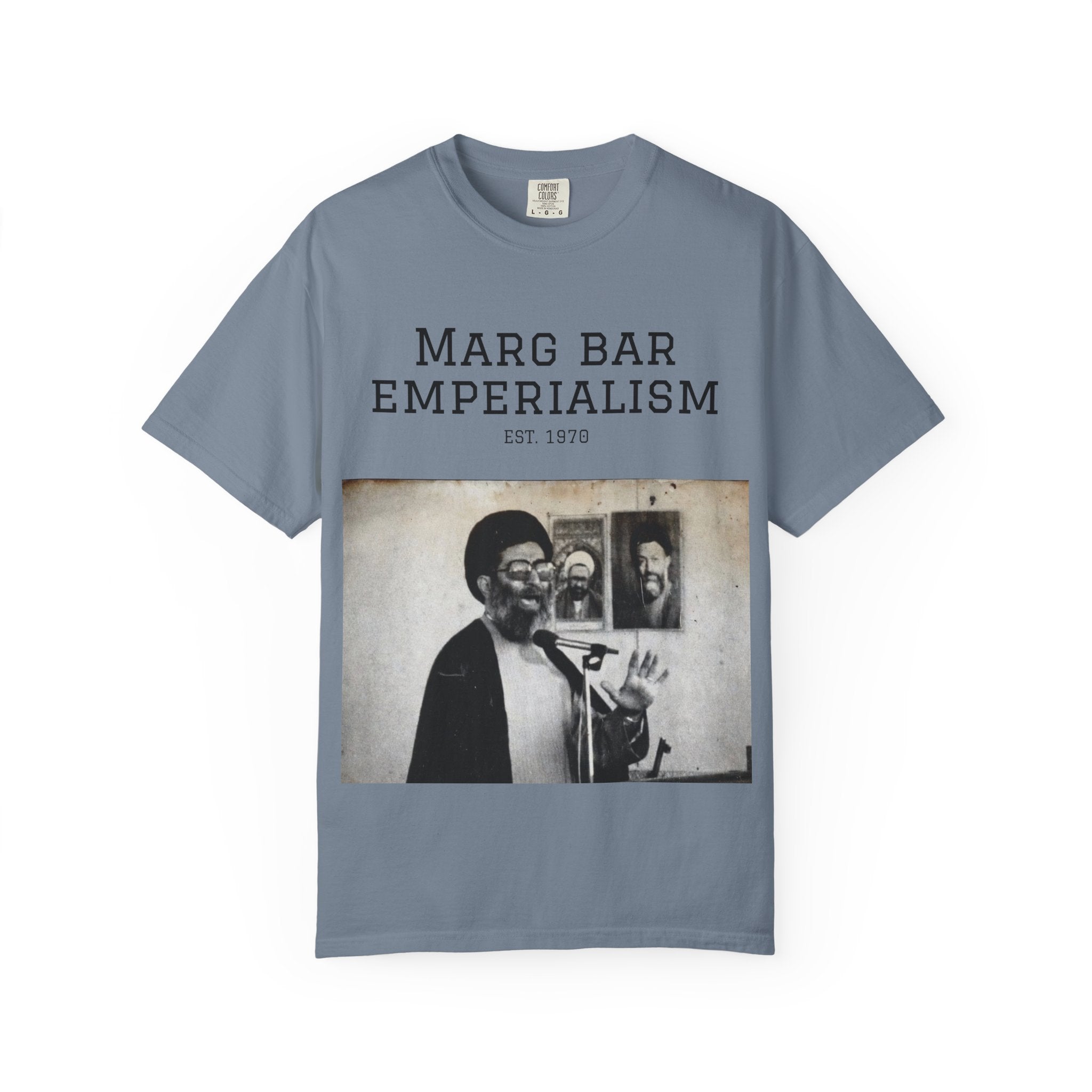 Marg Bar Emperialism Graphic T-Shirt — Vintage Protest Photo Tee