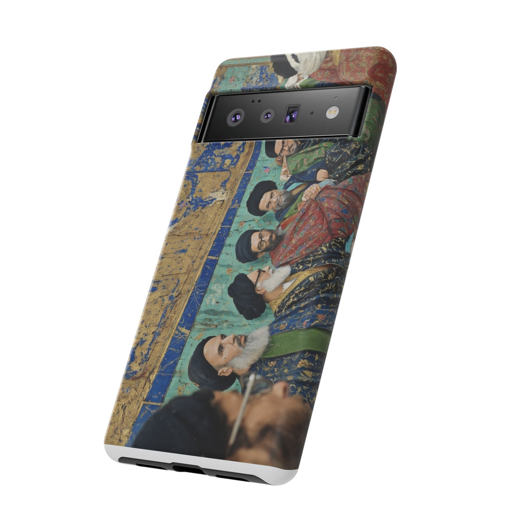 Religious Mosaic Phone Case — Vintage Shrine Scene Protective Hard Case