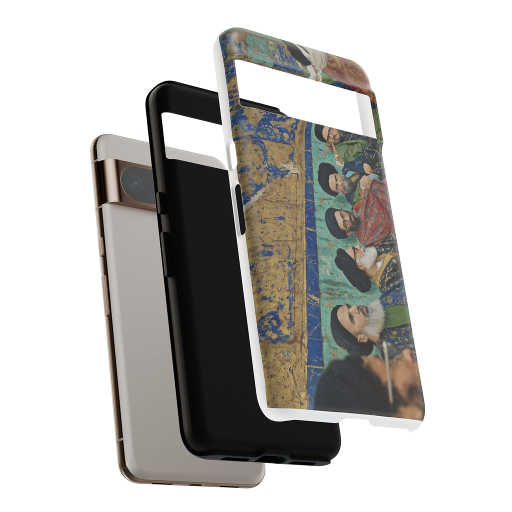 Religious Mosaic Phone Case — Vintage Shrine Scene Protective Hard Case