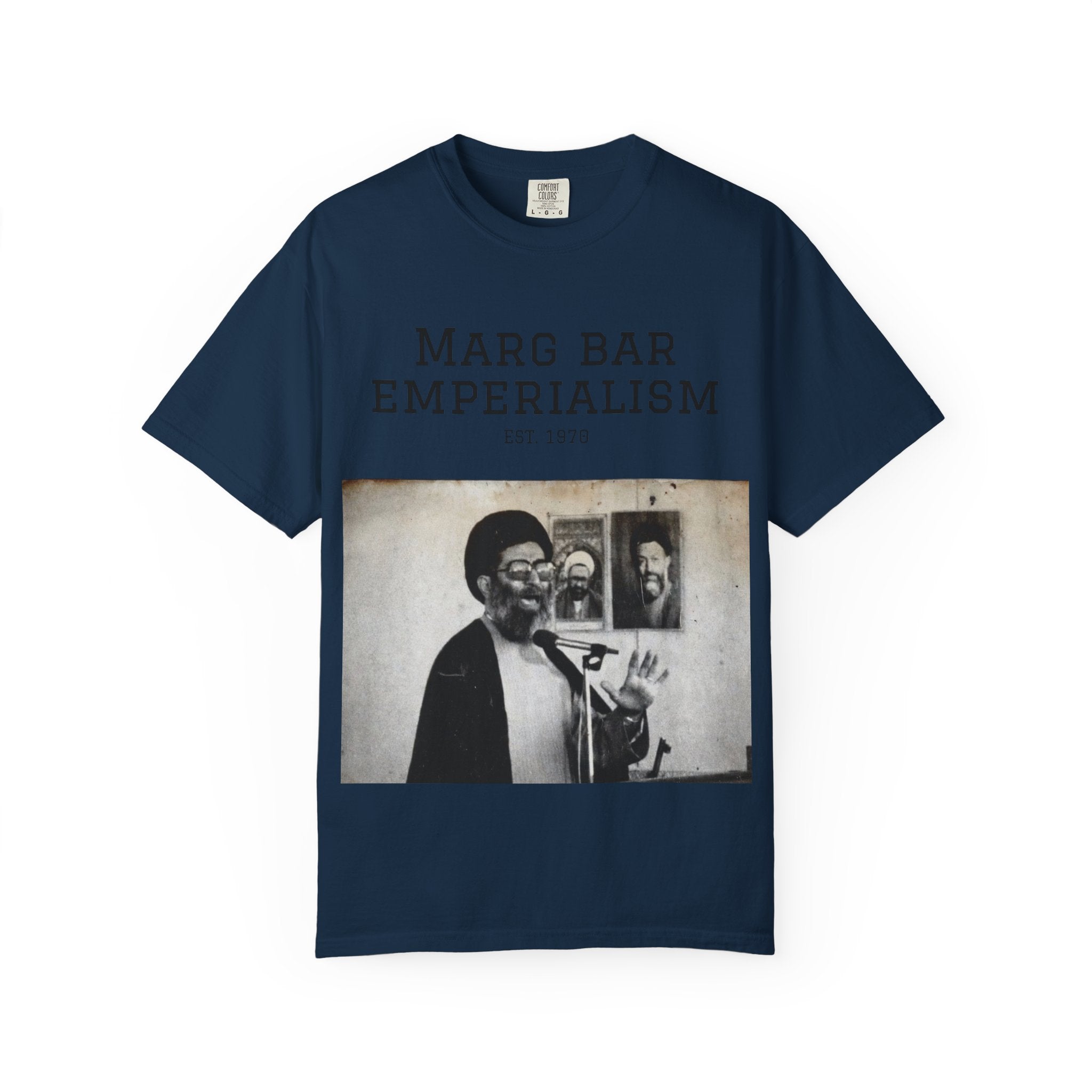 Marg Bar Emperialism Graphic T-Shirt — Vintage Protest Photo Tee