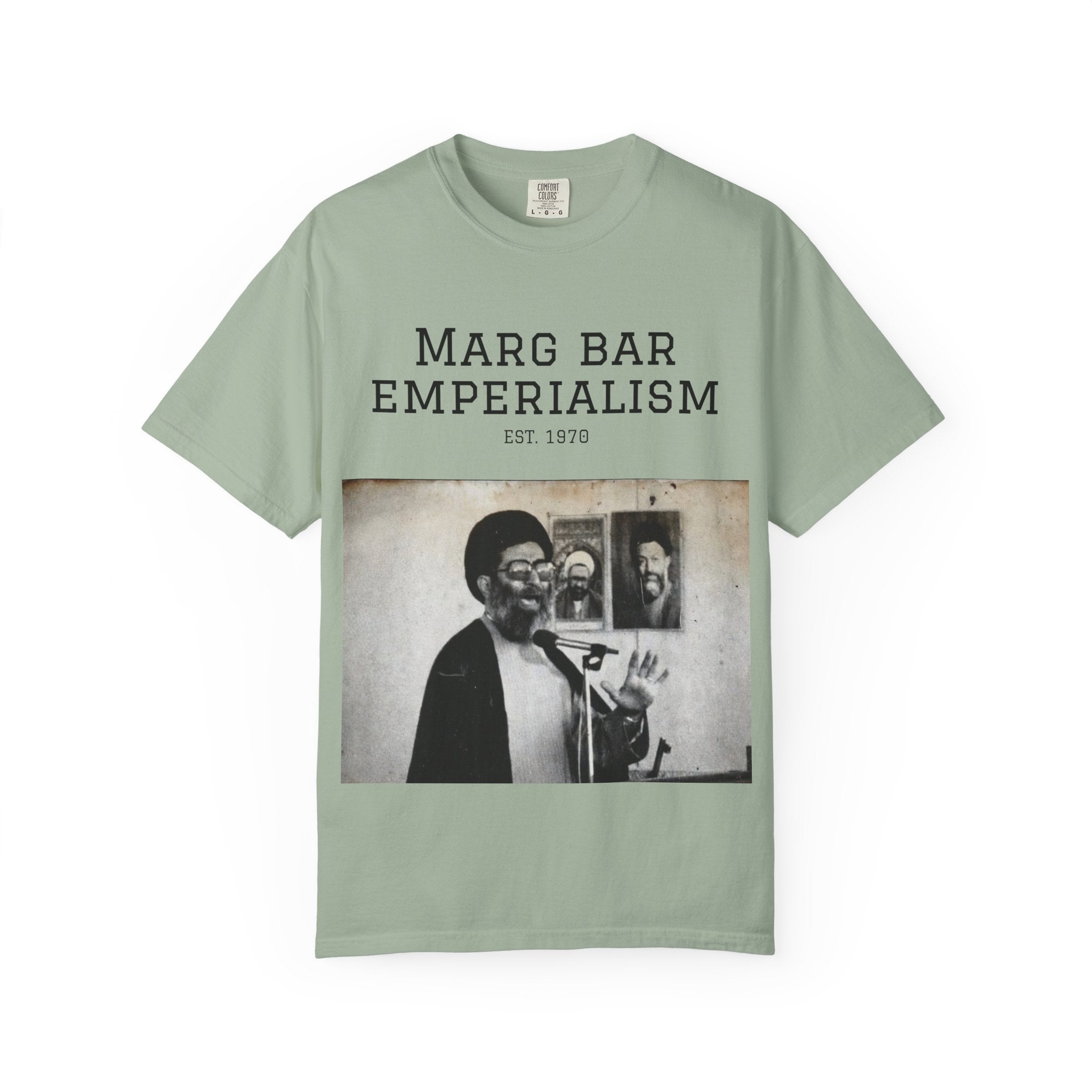 Marg Bar Emperialism Graphic T-Shirt — Vintage Protest Photo Tee