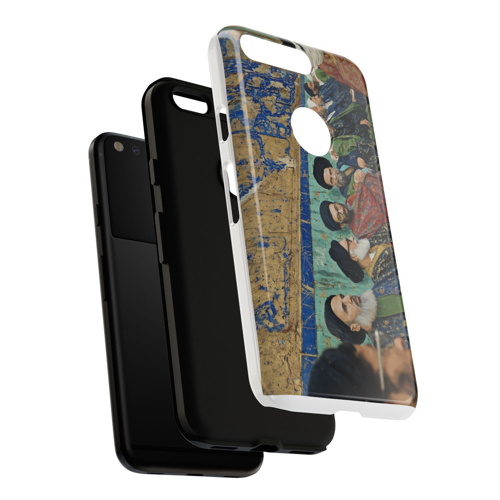 Religious Mosaic Phone Case — Vintage Shrine Scene Protective Hard Case