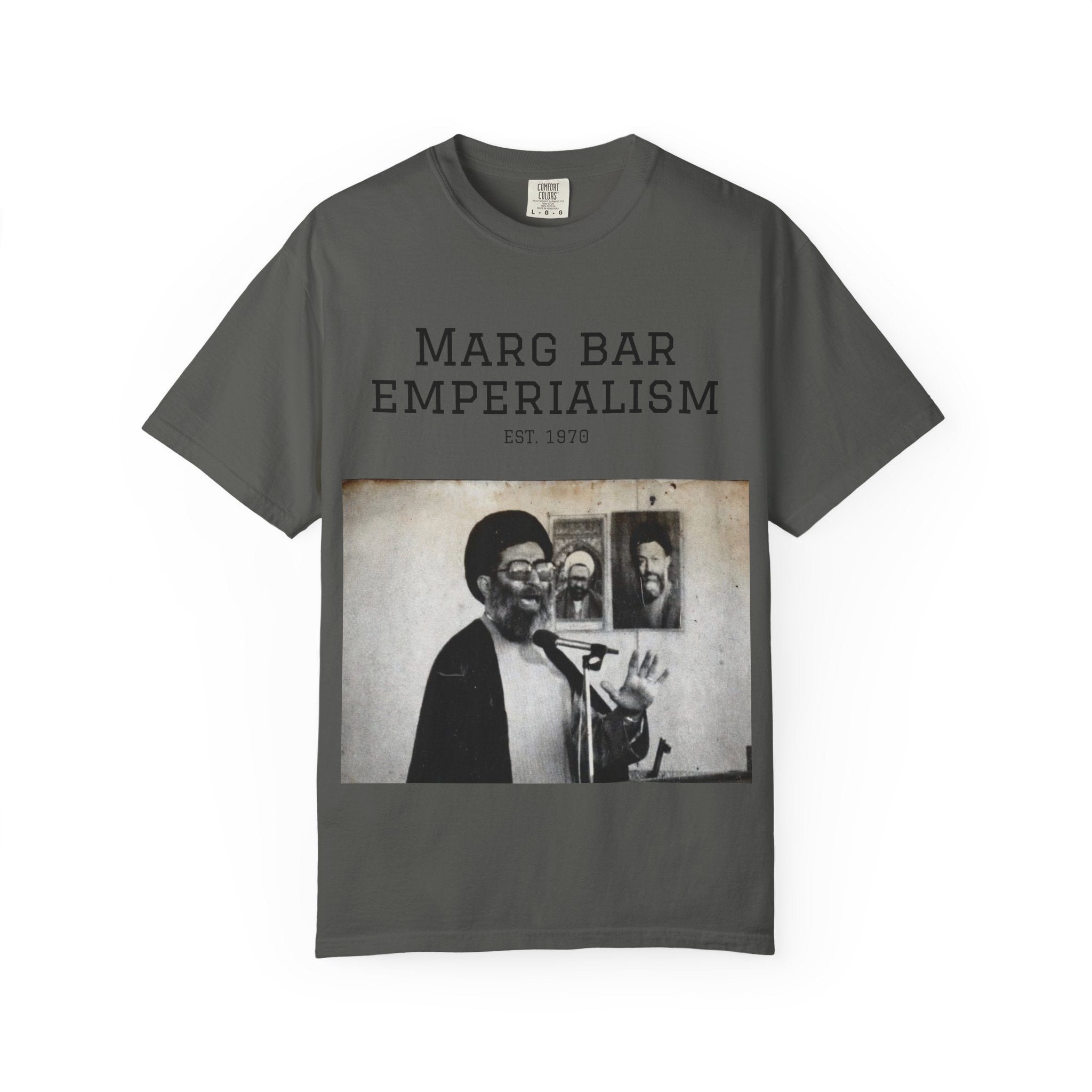 Marg Bar Emperialism Graphic T-Shirt — Vintage Protest Photo Tee