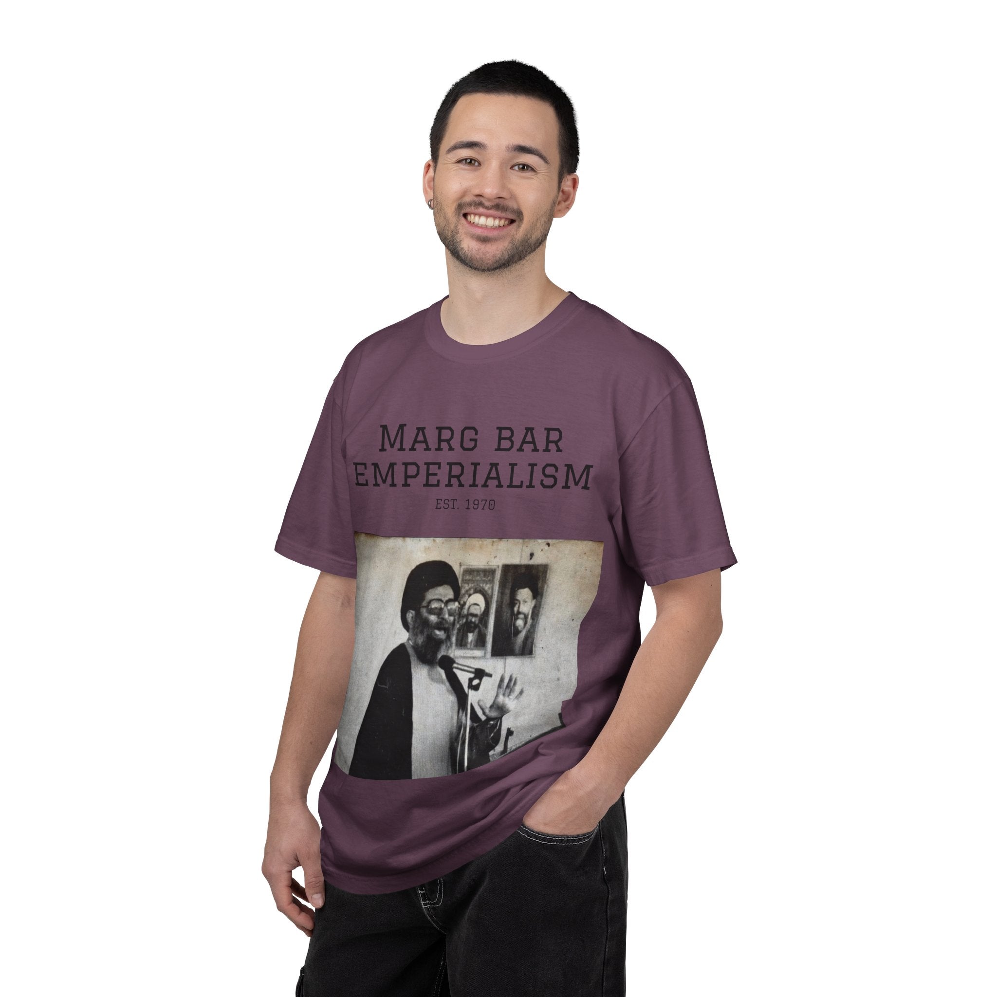 Marg Bar Emperialism Graphic T-Shirt — Vintage Protest Photo Tee