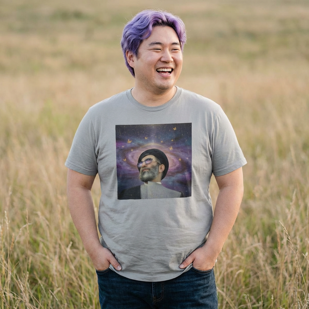 Cosmic Portrait Tee — Vintage Astronaut-Style Galaxy Graphic T‑Shirt