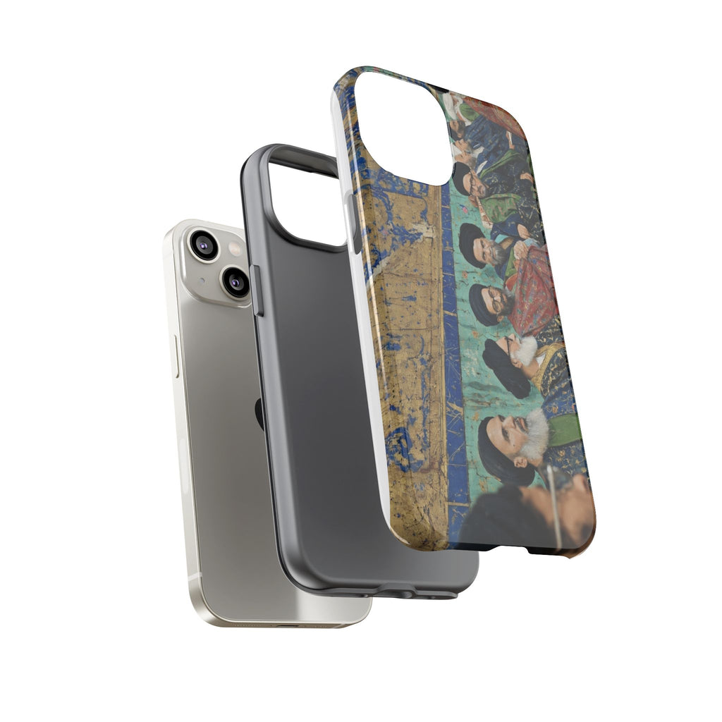 Religious Mosaic Phone Case — Vintage Shrine Scene Protective Hard Case