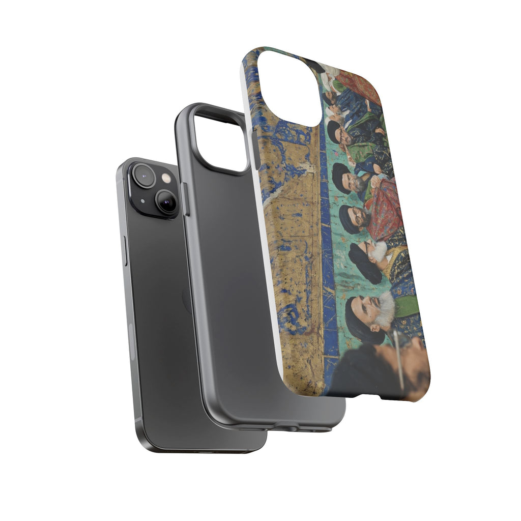 Religious Mosaic Phone Case — Vintage Shrine Scene Protective Hard Case