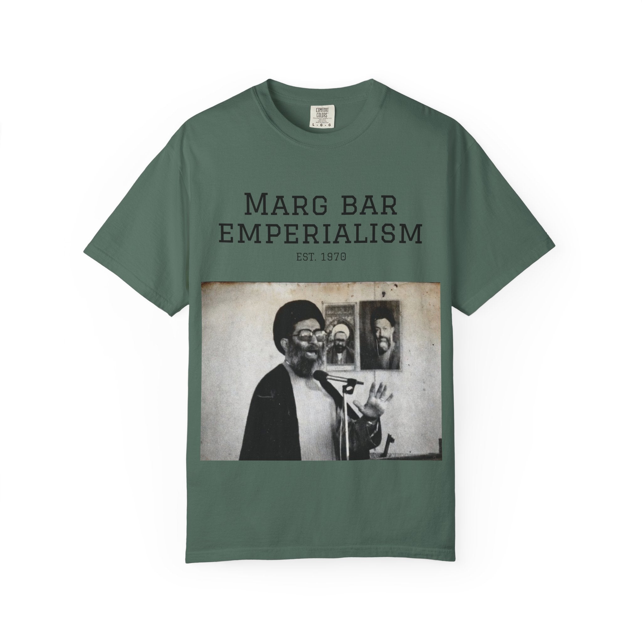 Marg Bar Emperialism Graphic T-Shirt — Vintage Protest Photo Tee