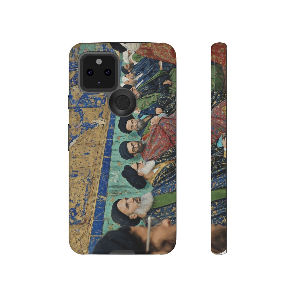 Religious Mosaic Phone Case — Vintage Shrine Scene Protective Hard Case