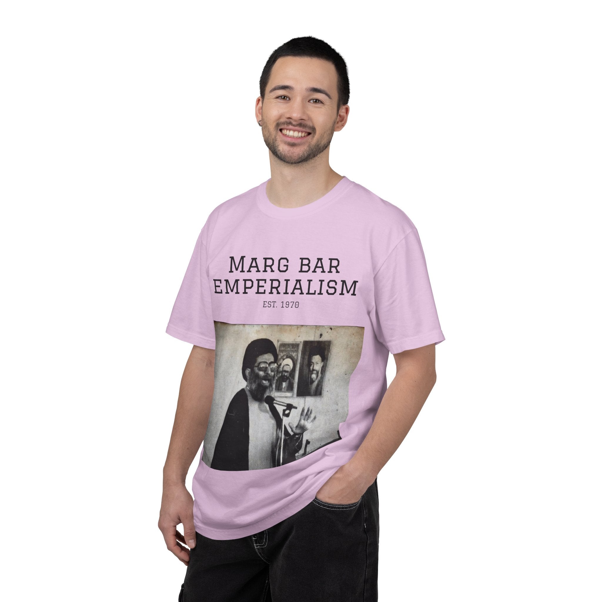 Marg Bar Emperialism Graphic T-Shirt — Vintage Protest Photo Tee