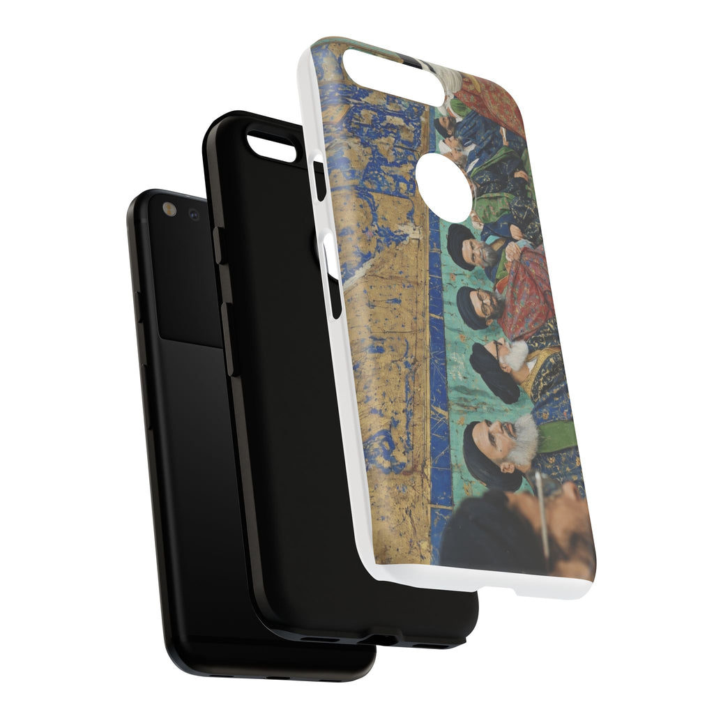 Religious Mosaic Phone Case — Vintage Shrine Scene Protective Hard Case
