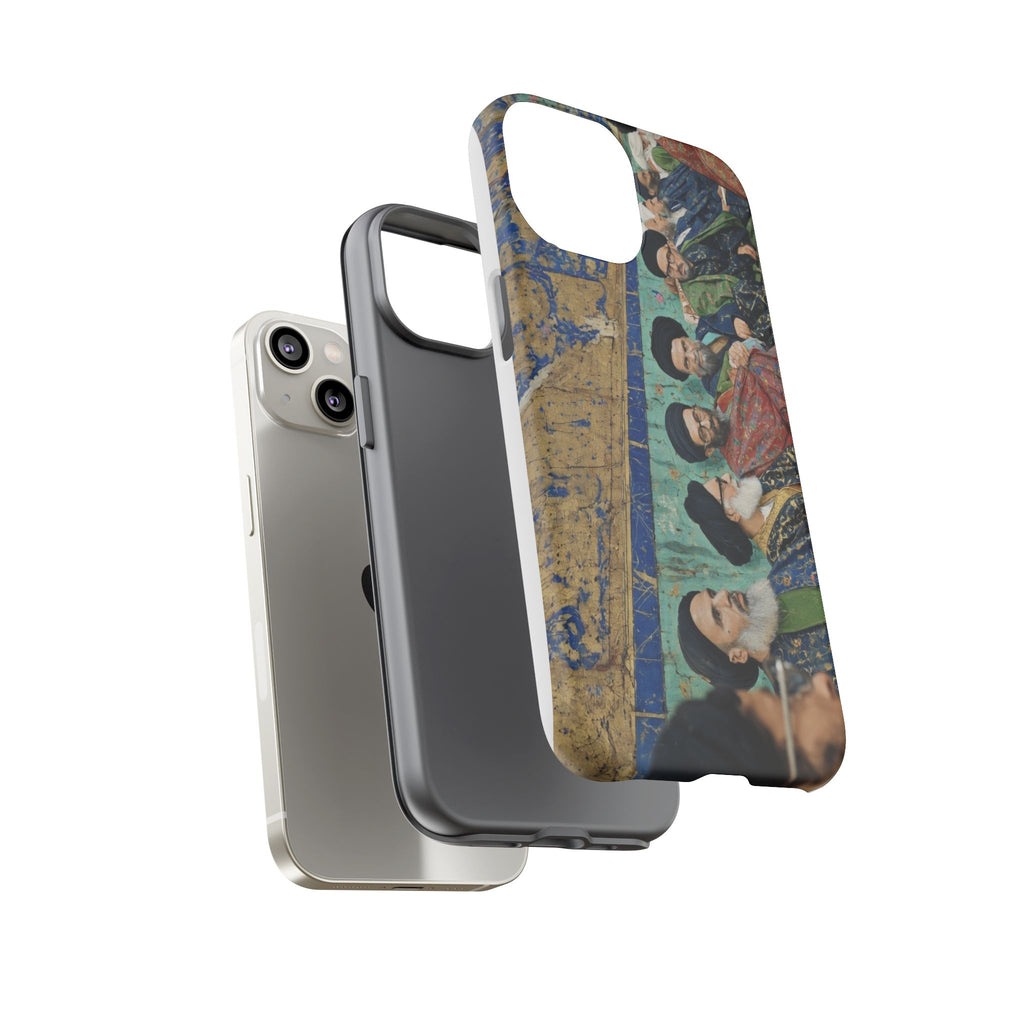 Religious Mosaic Phone Case — Vintage Shrine Scene Protective Hard Case