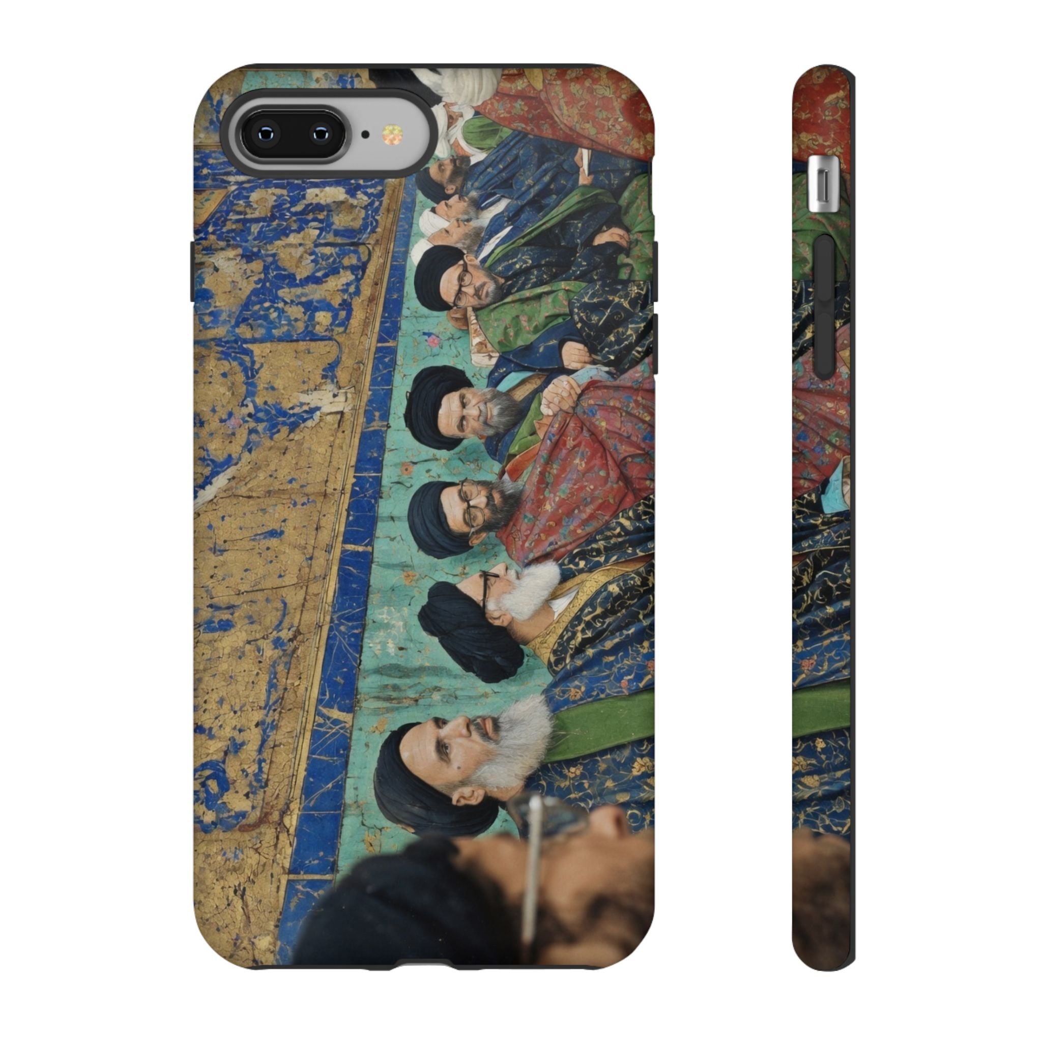 Religious Mosaic Phone Case — Vintage Shrine Scene Protective Hard Case