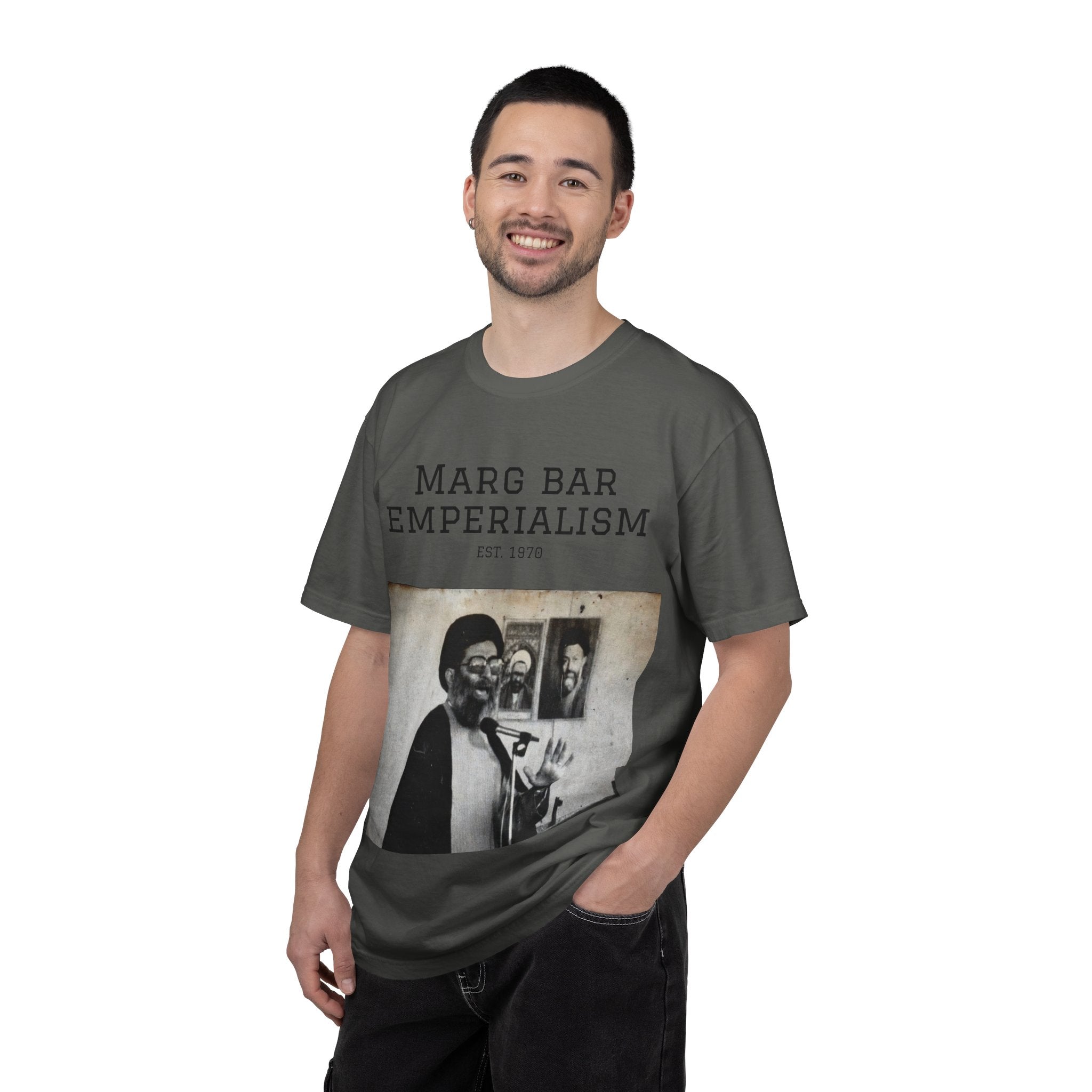 Marg Bar Emperialism Graphic T-Shirt — Vintage Protest Photo Tee