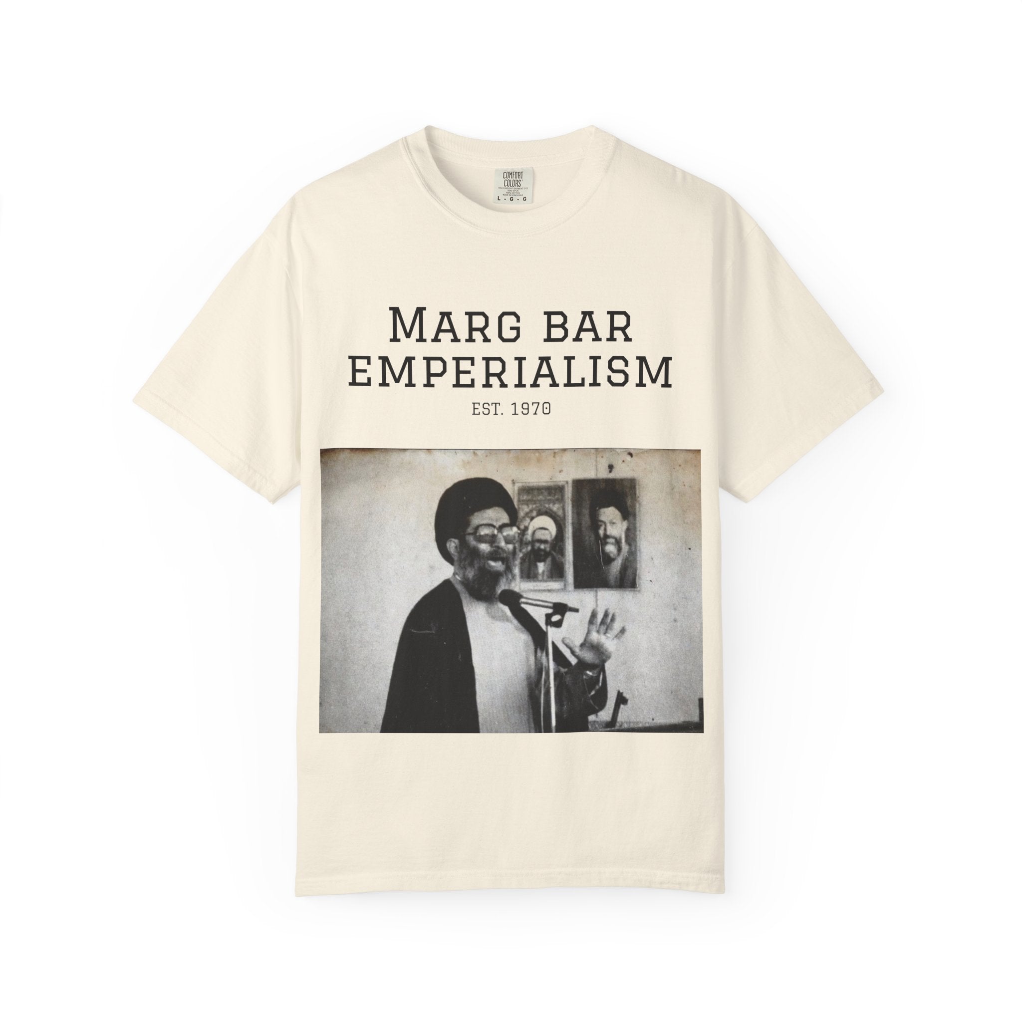 Marg Bar Emperialism Graphic T-Shirt — Vintage Protest Photo Tee