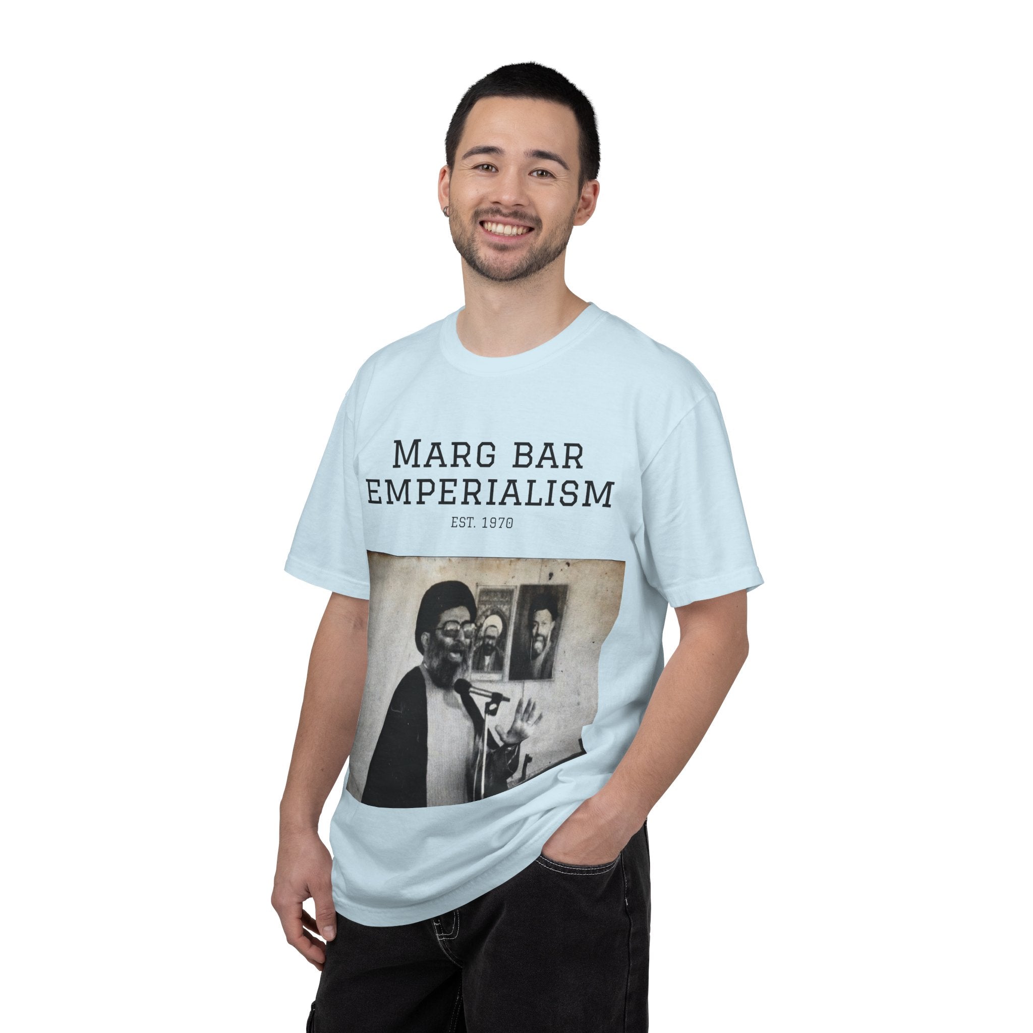 Marg Bar Emperialism Graphic T-Shirt — Vintage Protest Photo Tee