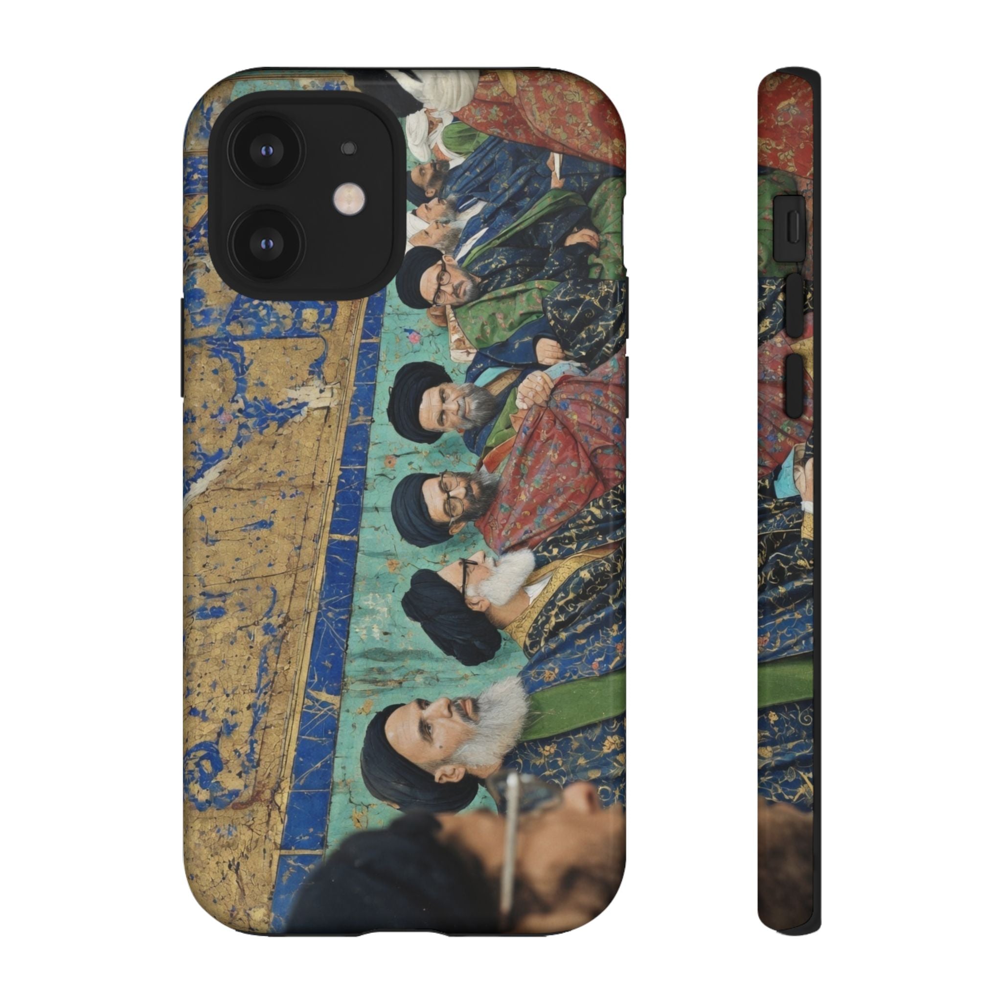 Religious Mosaic Phone Case — Vintage Shrine Scene Protective Hard Case