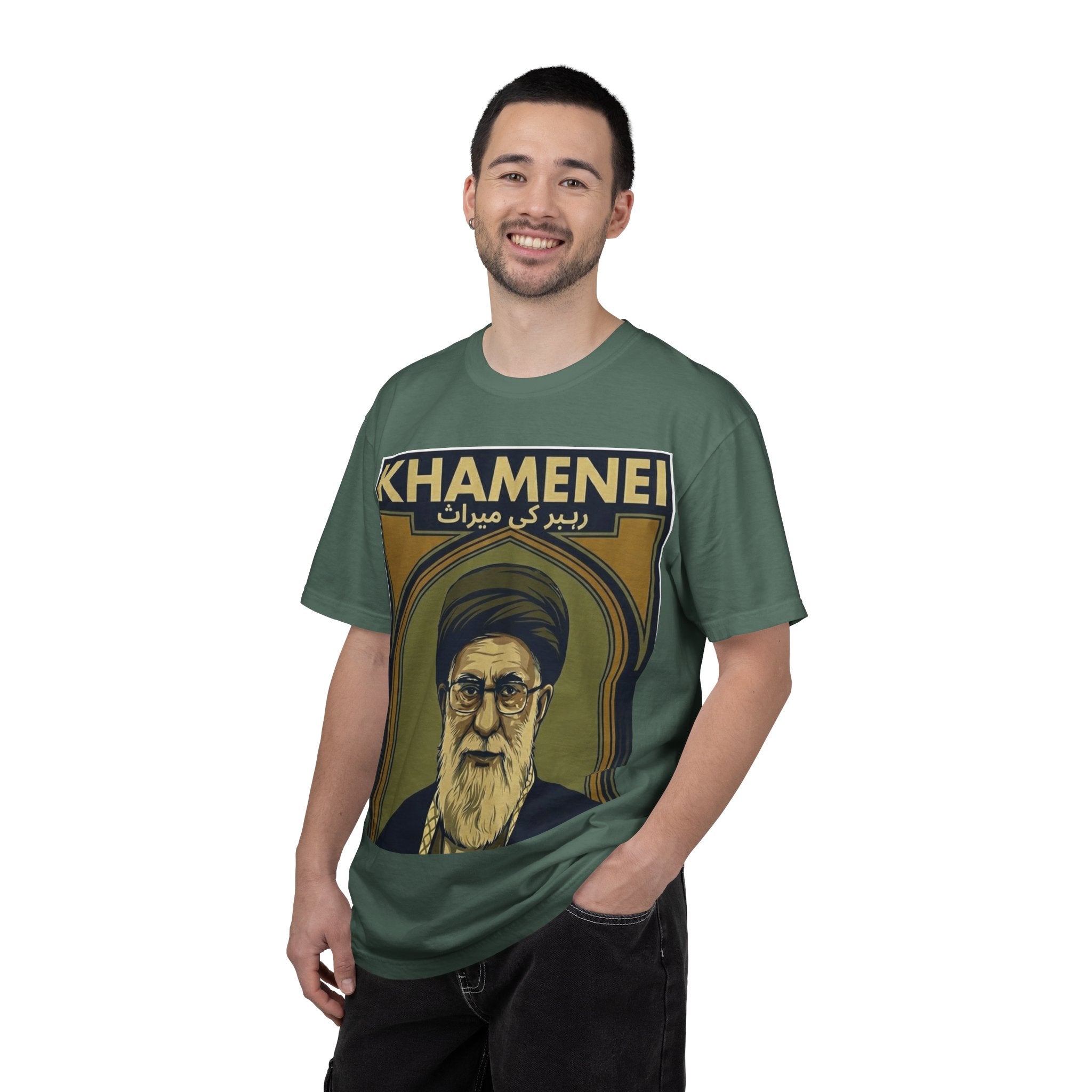 Graphic T-Shirt — 'KHAMENEI' Portrait Print