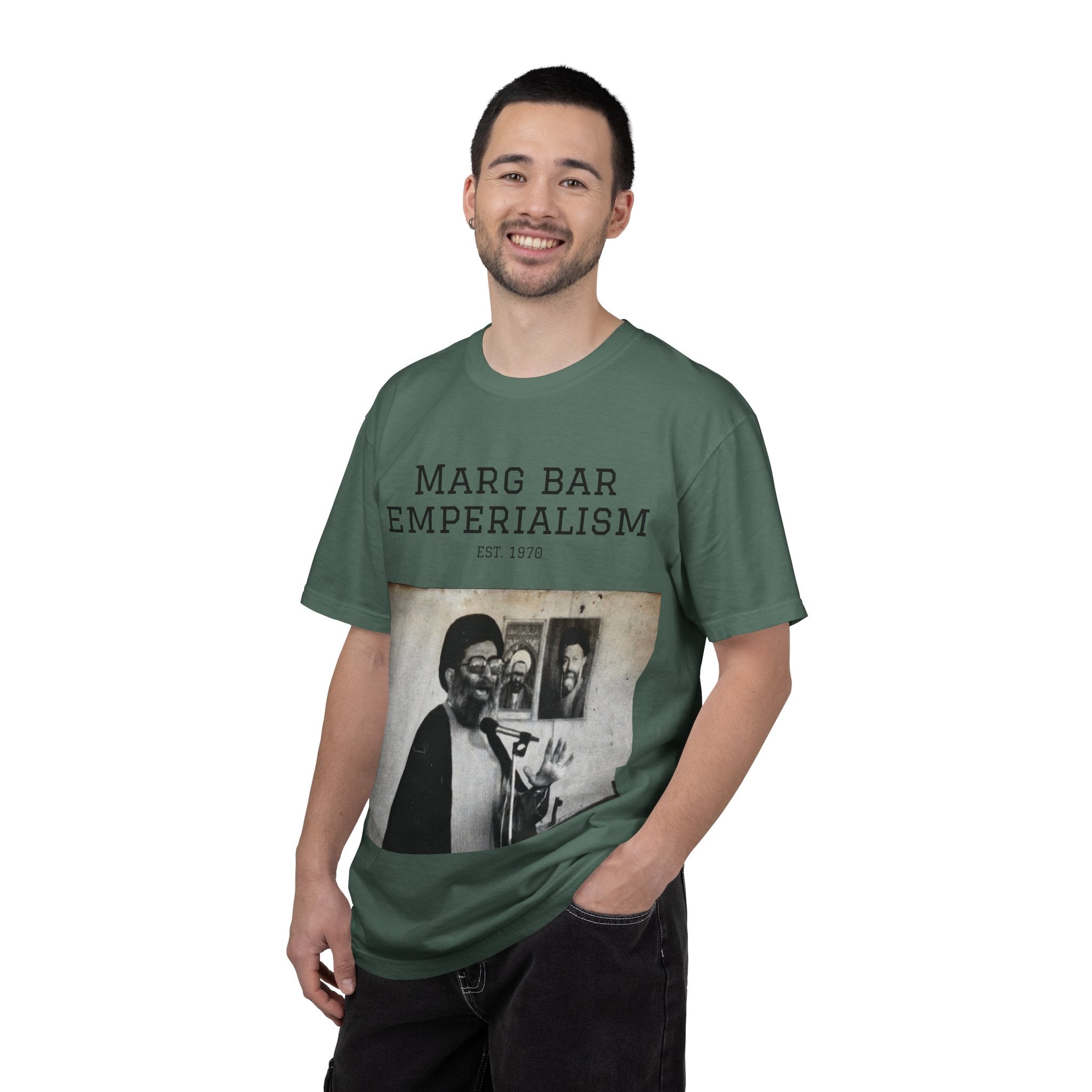 Marg Bar Emperialism Graphic T-Shirt — Vintage Protest Photo Tee